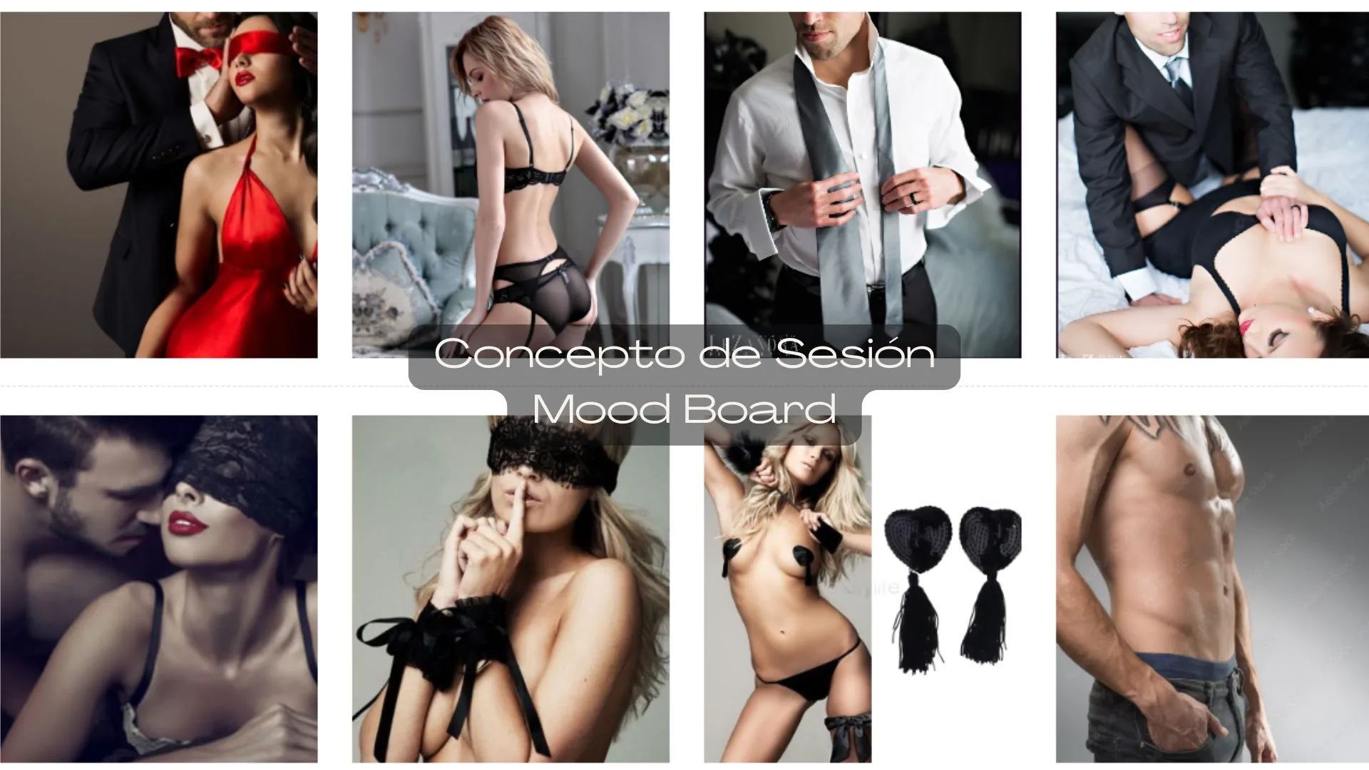 moodboard de sesión boudoir en querétaro para mujeres